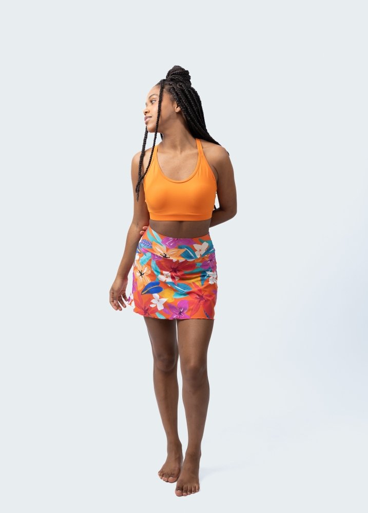 Fluity Fabric Nicole Skort - PLUMERIA - lilikoiwear.com