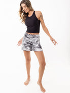 Fluity Fabric Nicole Skort - WHITE PALMS - lilikoiwear.com