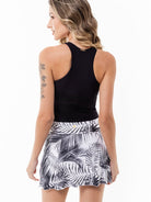 Fluity Fabric Nicole Skort - WHITE PALMS - lilikoiwear.com
