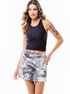 Fluity Fabric Nicole Skort - WHITE PALMS - lilikoiwear.com