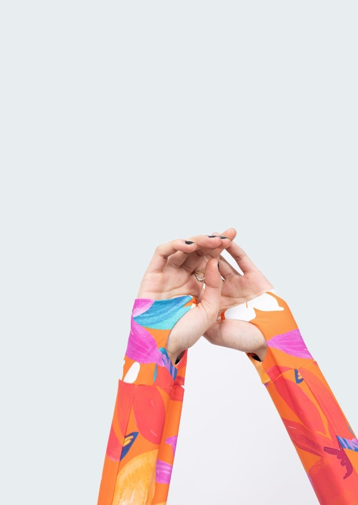 Fluity Fabric Rash Guard - PLUMERIA - lilikoiwear.com