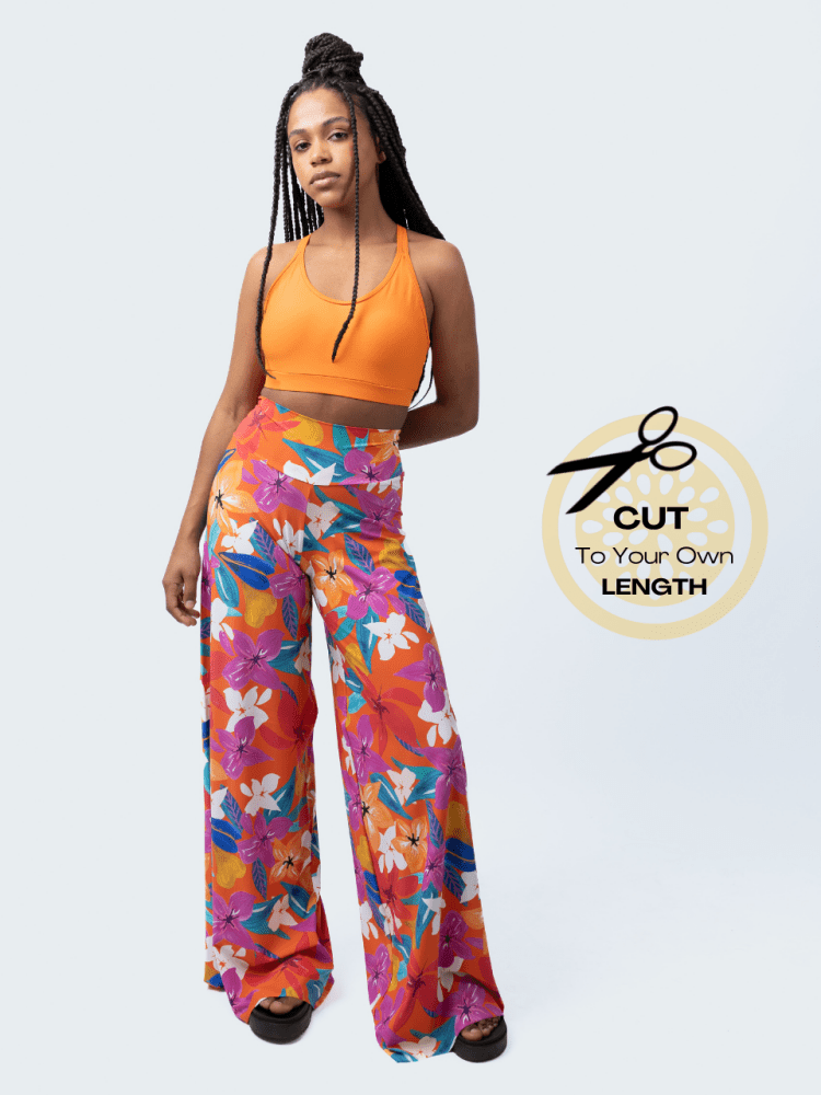 Fluity Luxe Palazzo Pants - PLUMERIA - lilikoiwear.com