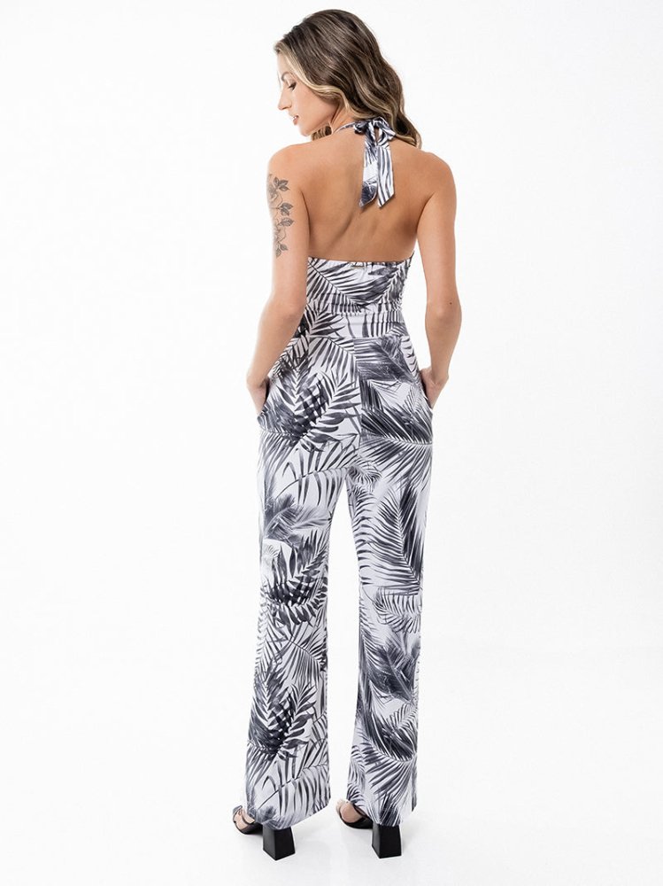Jaeny Jumpsuit - WHITE PALMS - lilikoiwear.com