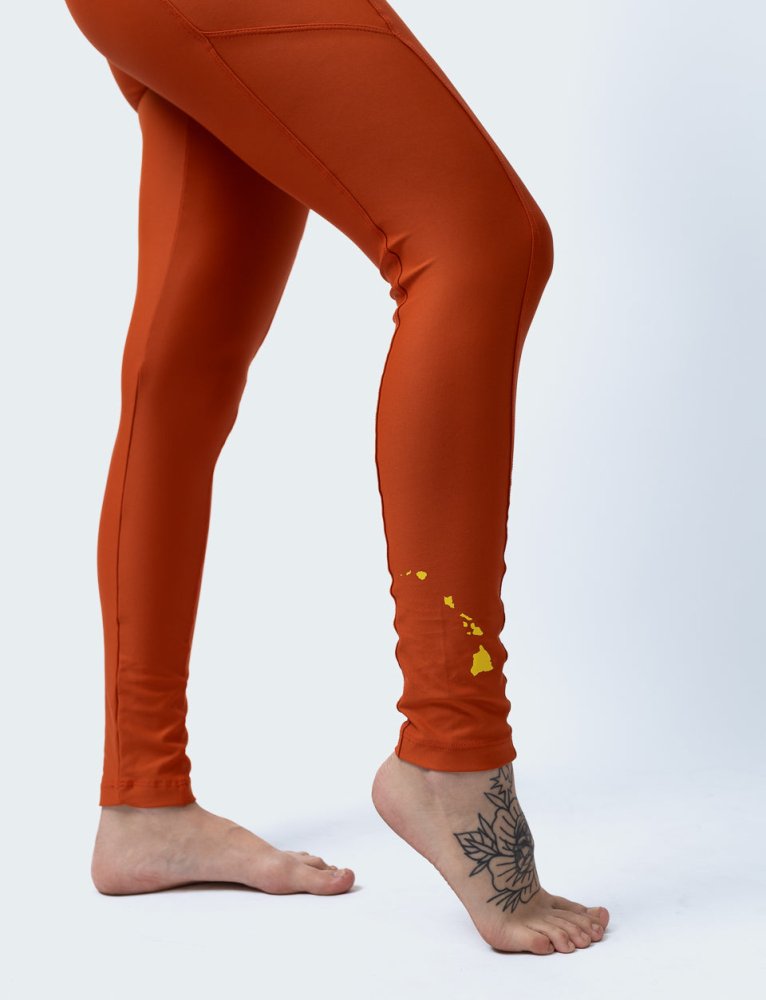 Leggings with Pockets - PAPAYA - lilikoiwear.com