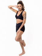 LEVITATE Shorties with Pockets - SOLID BLACK (with Hawaiian Islands) - lilikoiwear.com
