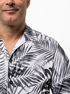 Men's Aloha Shirt - WHITE PALMS - lilikoiwear.com