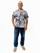 Men's Aloha Shirt - WHITE PALMS - lilikoiwear.com