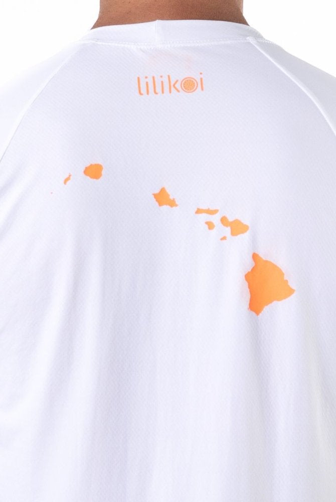 Men's Dri-Fit T-Shirt with ALOHA graphic - WHITE / GREEN - lilikoiwear.com