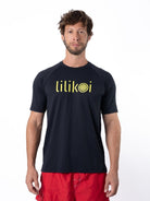 Men's Dri - Fit T-Shirt with LILIKOI logo - BLACK / YELLOW - lilikoiwear.com