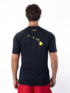 Men's Dri - Fit T-Shirt with LILIKOI logo - BLACK / YELLOW - lilikoiwear.com