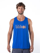 Men's Dri-Fit Tank with LILIKOI logo - ROYAL / ORANGE - lilikoiwear.com