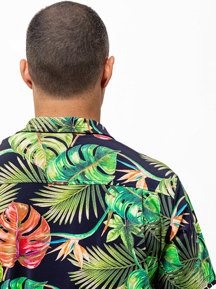 Men's Fluity Fabric Aloha Shirt - PARADISE FOUND - lilikoiwear.com