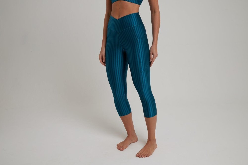 High Waisted Women's Capri Yoga Pants Leggings With Pockets Tummy Control |  eBay