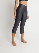 Capri Legging with Pockets - GREY STRIPE - lilikoiwear.com