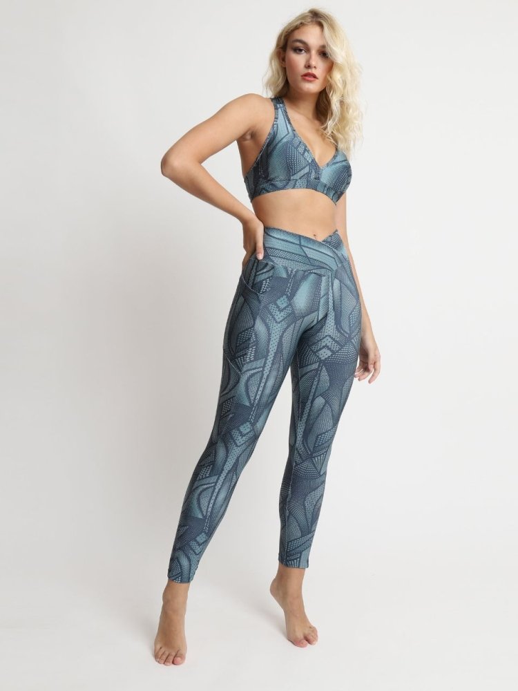 Leggings with Pockets - GRAPHIC BLUE - lilikoiwear.com