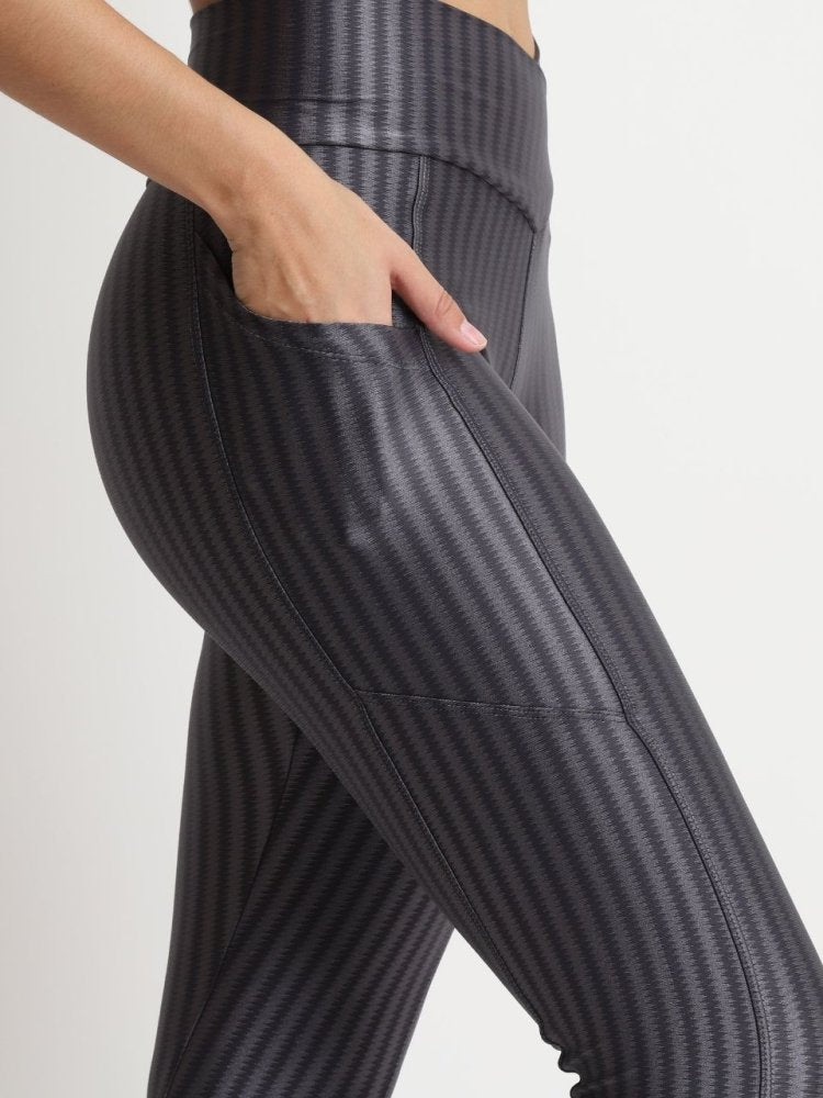Leggings with Pockets - GREY STRIPE - lilikoiwear.com