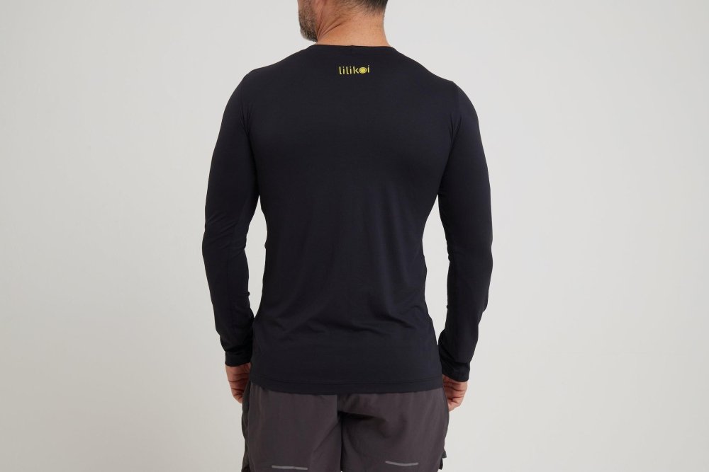 Men's Dri-Fit Long-Sleeved Sun Shirt - BLACK