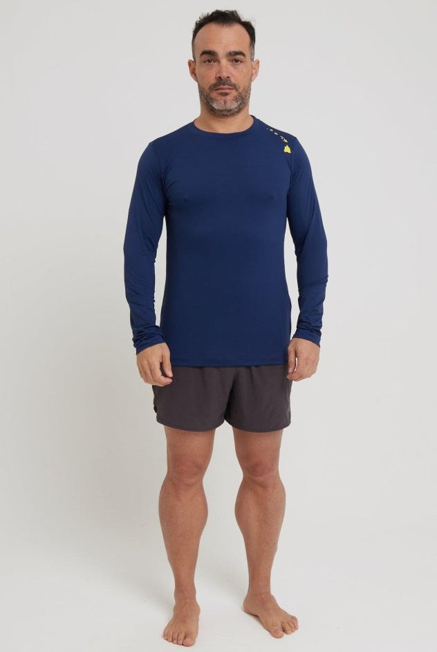 Men's Dri-Fit Long-Sleeved Sun Shirt - NAVY BLUE - lilikoiwear.com