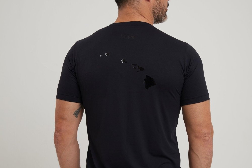 Men's Dri-Fit T-Shirt with LILIKOI logo - BLACK - lilikoiwear.com