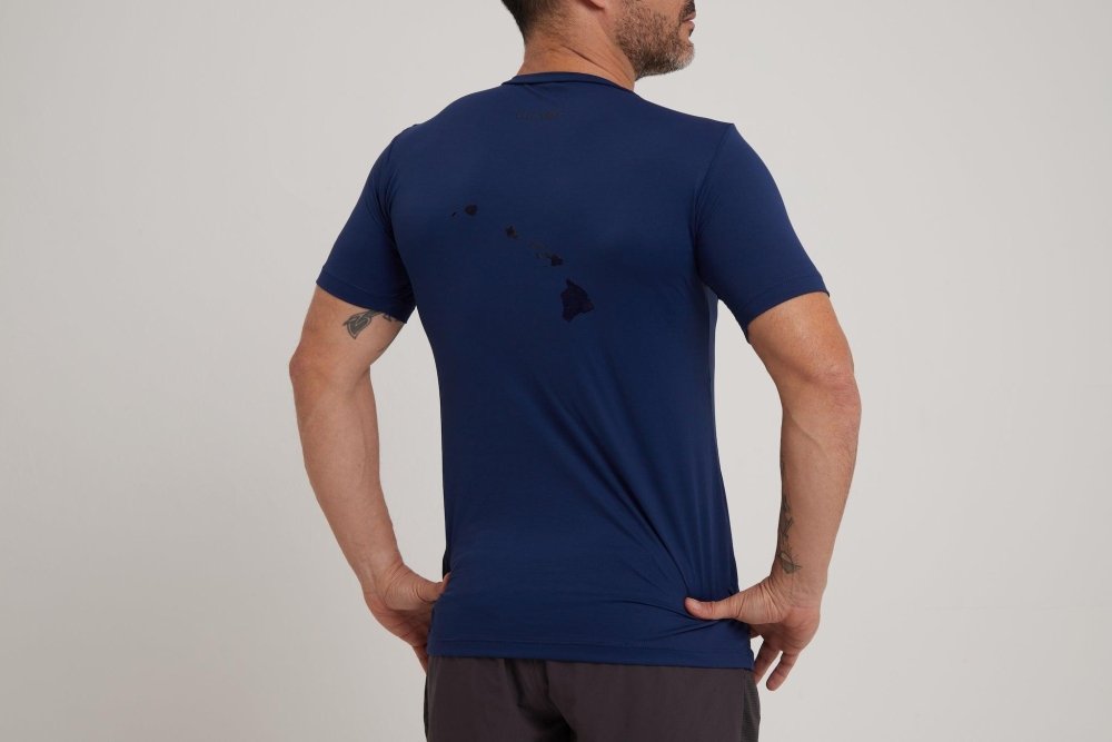 Men's Dri-Fit T-Shirt with LILIKOI logo - NAVY BLUE - lilikoiwear.com
