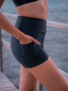 Shorties with Pockets - BLACK STRIPE - lilikoiwear.com
