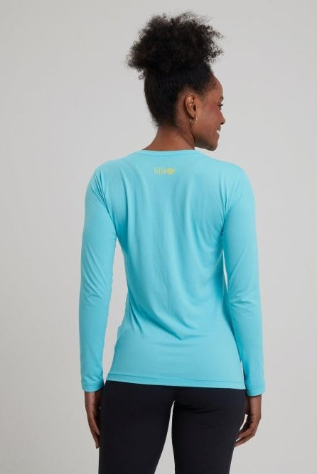 Women's Dri-Fit Long-Sleeved Sun Shirt - OCEAN - lilikoiwear.com