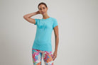 Women's Dri-Fit T-Shirt ALOHA Graphic - OCEAN BLUE - lilikoiwear.com