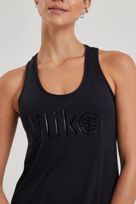 Women's Dri-Fit Tank Top LILIKOI Logo - BLACK - lilikoiwear.com